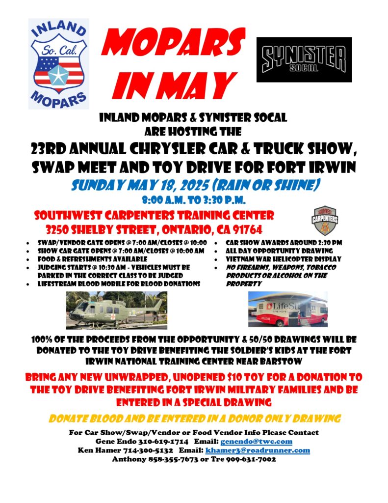 Mopars in May 2025 Flyer - May 18th, 2025